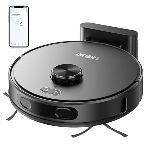 Robot Vacuum and Mop Combo, Mapping Robotic Vacuums Cleaner with LiDAR Navigation Smart & Strong Suction, WiFi/App/Alexa/Voice Control, Obstacle Avoidance, for Home, Wood/Hard Floors, Pet Hair -Grey