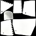 Cake Scraper 6pcs/set, KOOTIPS Smoother Comb Set Cake Edge Side Decorating Tools Scraper