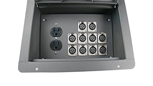 Elite Core FBL10 Recessed Floor 10 XLRF + Duplex AC with Back Box, L (