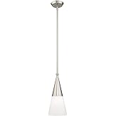 Livex Lighting 40686-91 Stockholm - 23.75" One Light Mini Pendant, Brushed Nickel Finish with Brushed Nickel Metal Shade