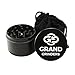 Premium Herb and Spices Grinder for Weed and Dry Herbs, With Pollen, Kief Catcher. Black Aluminium 4 Piece Spice Herb Grinder, 2,5-Inch: Grand Grinders