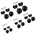 ORAZIO 10 Pairs 316L Stainless Steel Round Ball Stud Earrings, Assorted Sizes 3-7mm