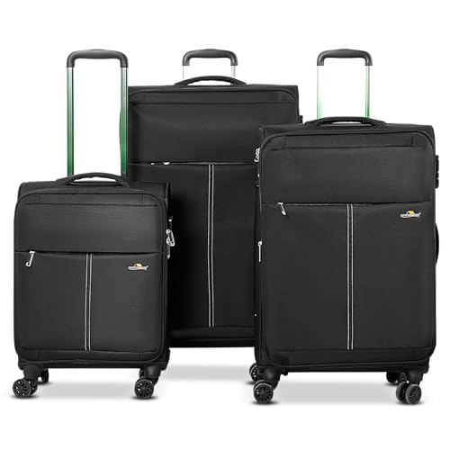 Fadidio Luggage Sets 3 Piece Suitcase Set, Expandable Carry on Suitcase with Spinner Wheels and Lock, Durable Lightweight Travel Set for Men & Women (20