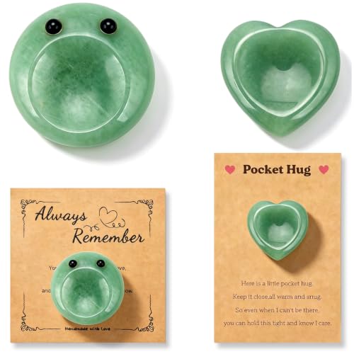 EYEOO 2Pcs Cute Thumb Worry Stones with Message Cards Stress Relief Gifts at Amazon