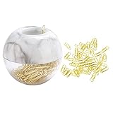 100pcs Standard Gold Paper Clips in Marble Tone