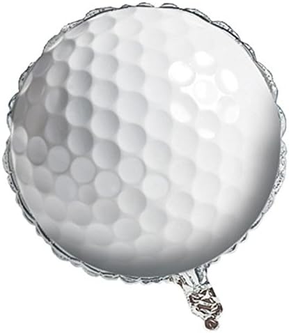 Pack of 10 Sports Fanatic Golf Ball Shaped Metallic Foil Party Balloons 18"