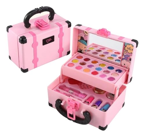 32 Peças Conjunto De Maquiagem Infantil Lavável Estojo Brinquedos Adequados Para Meninas