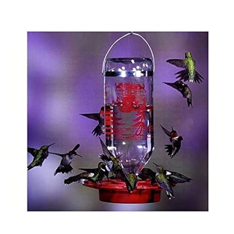 10 Clear And Red Hummingbird Water Bulk Glass Nectar Bottle