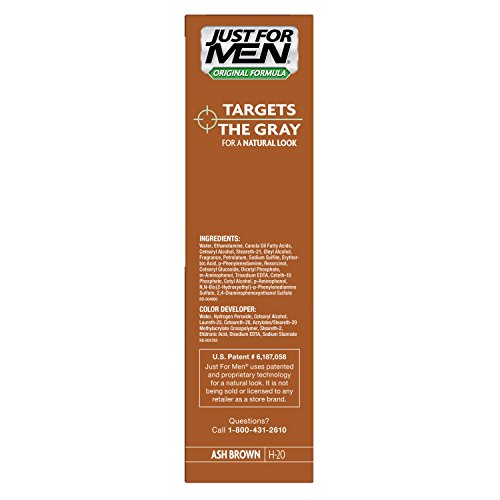 Just For Men Original Formula Men's Hair Color, Ash Brown (Pack of 3)