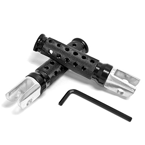 Krator Black Front Foot Pegs Set Left & Right Footrests For Honda CBR 600 F / F2 / F3 / F4 / F4i 1987-2006