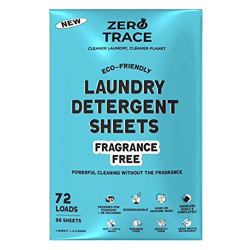 Zero Trace All Natural Laundry Detergent Fragrance Free Sheets Eco