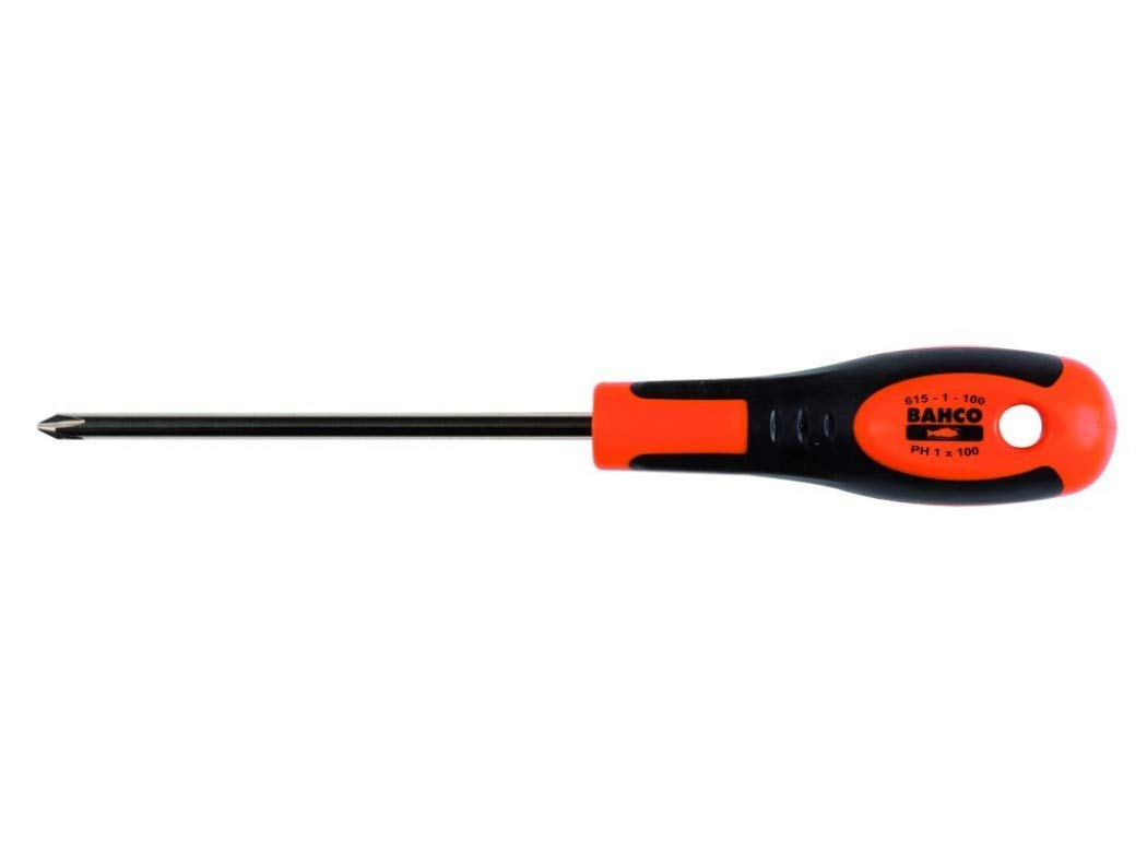 Bahco 615-2-125 PH-2 Philips Screwdriver, Multi-Colour, 235 mm
