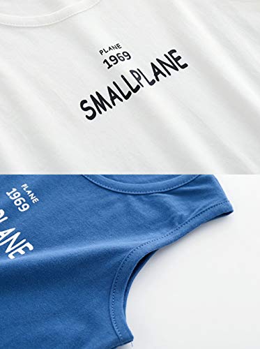image for HUAER& Baby Boy Toddlers 100% Combed Cotton 2 Pack Cartoon Vest Tank S
