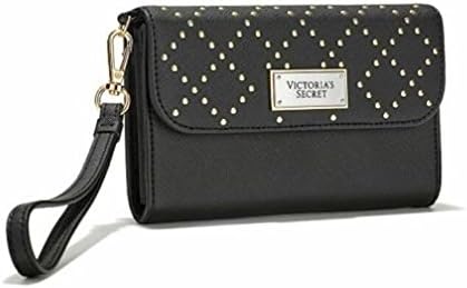 NEW Victoria's Secret TECH WRISTLET Clutch Money & Phone Wallet Black Studded
