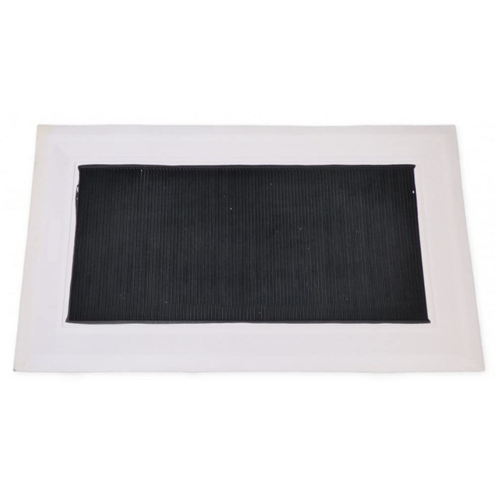 Carta Sport Standard Rubber Rectangluar Bowls Delivery Mat 24" x 14" - Black/White