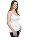 Kindred Bravely Simply Sublime Maternity & Nursing Tank with Built-in Bra (White, Medium)