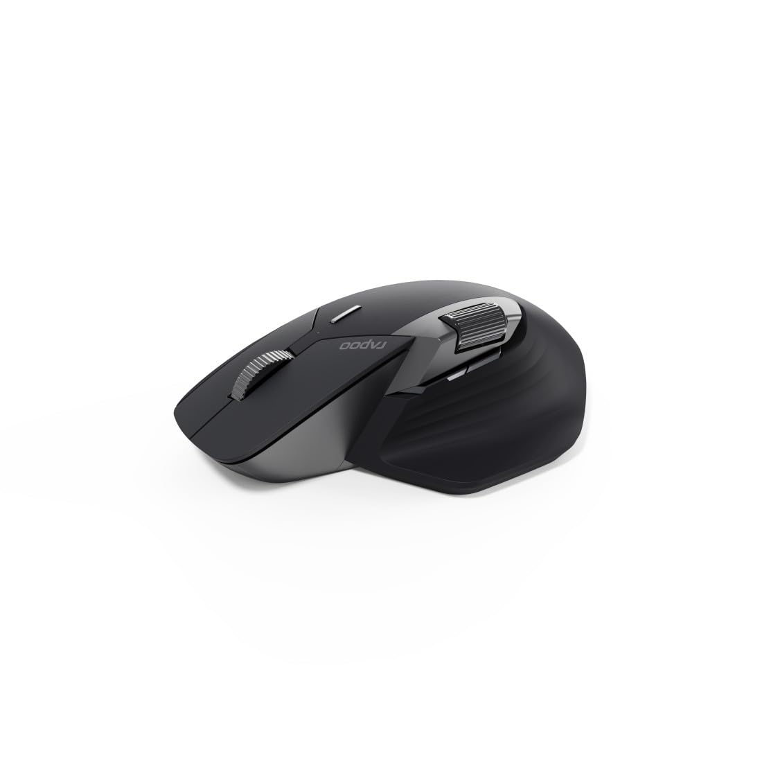 Rapoo MT760L wireless Mouse silent - USB Wireless 2.4G und Bluetooth Maus kabellos, bis 4000 DPI, leiser klick, Multi Device, Daumenscrollrad, Akku, für PC, Mac, grau-schwarz 4