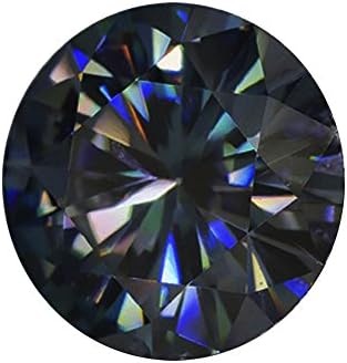 Round Brilliant Cut 0.65 ct 5.80 mm Genuine Loose Moissanite Black Blue VVS1
