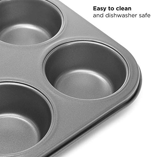 Ecolution Toaster Oven Bakeware 4Piece Set Nonstick Heavy Duty Carbon Steel, 4-Piece, Gray