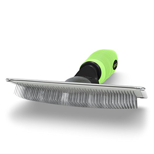 Pro Slicker Brush for Dogs and Cats - Pet Grooming Dematting Brush Easily Removes Mats and Tangles from the Pet's Coat - Works as an Undercoat Rake for Loose Fur - For Long and Short Haired Pets