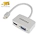 FEMORO Mini DisplayPort to VGA HDMI 4k Adapter 2-in-1, MDP to HDMI VGA Converter Hub (Thunderbolt Compatible) for Mac MacBook Air Pro,Surface Pro 3 4 HDTV