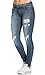 Slightly Ripped Low Rise Skinny Jeans (Plus Sizes Available)