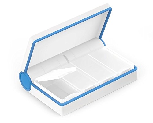 Memo Box Bluetooth Electronic Pill Organizer and APP, Visual Audio Smart Pill Reminder Alarm, Customizable daily or weekly Pill Box, Automatic Medication Records Tracking and Family Meds Notification