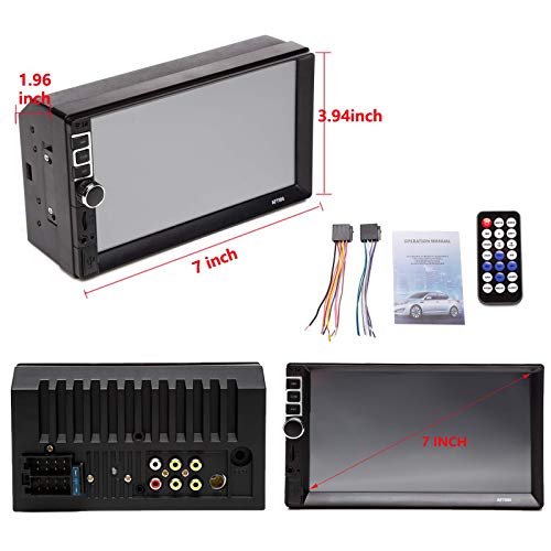 7 Inch Double Din Car Stereo Touchscreen Bluetooth Subwoofer Control in-Dash Car Receiver Audio Radio Video Player Mirrorlink/SD/USB/Aux-in/AM/FM - Thumbnail 6