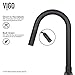 VIGO Gramercy 17'' H Single Handle Pull-Down Spout Kitchen Faucet in Matte Black-VG02008MB