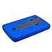 LG G Pad F 7 LK430 Drop Protection Hybrid Case Full Body Silicone Plastic Cover featuring Built-In Kickstand - Black / Blue by KIQ TM
