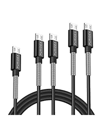 Cable Micro USB, Puridea 5 Pack Extra Micro USB a USB 2.0 Cable, Cable de sincronización y carga A a Micro B para Android   Windows   MP3   Cámara y otro dispositivo (7 pulgadas x 1,3 pies x 2,6 pies x 2 pies)