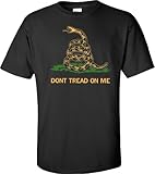 Black Gadsden Don't Tread On Me T- Shirt