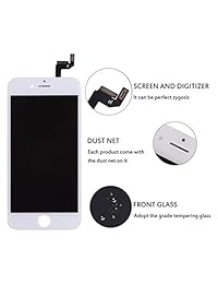 Repuesto de pantalla LCD para iPhone 6S y digitalizador de pantalla táctil para montaje completo con kit de herramientas de reparación (blanco, 4,7 pulgadas, iPhone 6s)