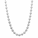 4mm Solid 925 Sterling Silver Pallini Style Bead Italian Crafted Chain