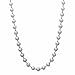 4mm Solid 925 Sterling Silver Pallini Style Bead Italian Crafted Chain + Microfiber Jewelry Polishing Cloth
