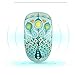 FD V8 Wireless Mouse Battery Included, 2.4G Cute Colorful Animal Slim Silent Travel Cordless Mouse Optical Designed Mice with Nano Receiver Compatible for Laptop Computer PC Chromebook (Green Peacock)