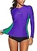 ALove Women's Long Sleeve Rash Guard UPF 50+ Swim Shirt UV Athletic Tops