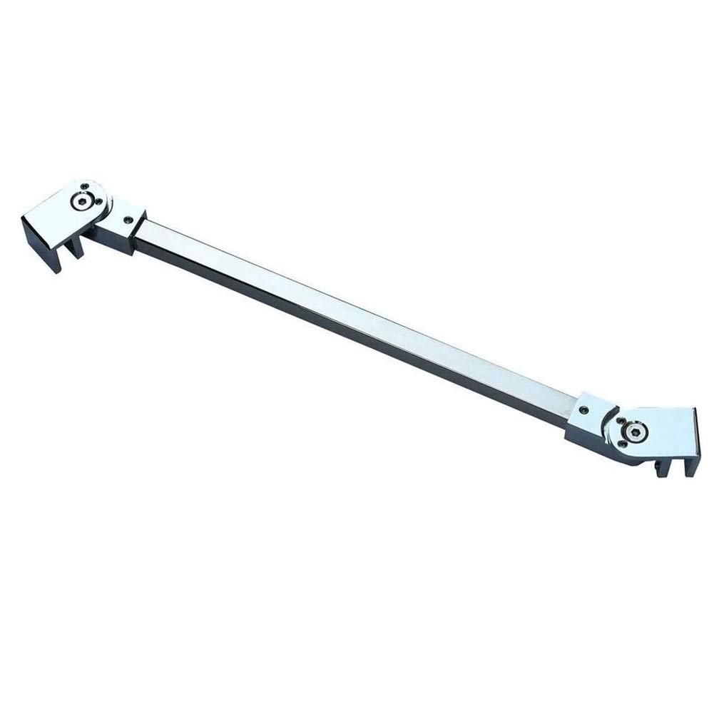 40cm Stainless Steel Frameless Shower Door Fixed Panel Connecting Glass to Glass Support Bar for 1/4" to 3/8" Thick Glass by M-Home