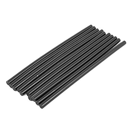 Edealmax 10pcs 7mm X 210mm Nero Colla A Caldo Del Bastone