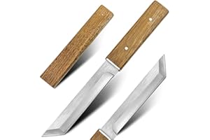 MADSABRE Handmade Samurai Custom Full Tang Classic Japan Katana - Tanto Fixed Blade for Outdoor Tactical,Hunting,Survival Knives +Wooden Sheath
