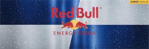 RED BULL ENERGY DRINK WITH 80MG CAFFEINE PLUS TAURINE & B VITAMINS, 8.4 FL OZ, PACK OF 12 CANS