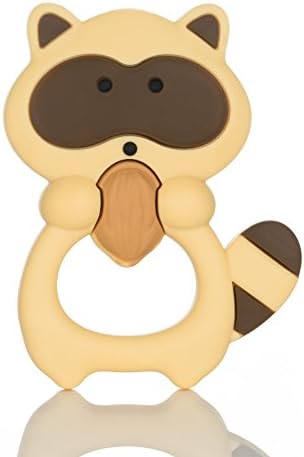 Effective Raccoon Baby Teether Provides Quick Soothing Relief for Sore &amp; Achy Gums. 100% Food Grade Silicone. Certified BPA, Latex and Phthalate Free.