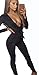 Longwu Women's Sexy Sparkly V Neck Long Sleeve Party Clubwear Bandage Romper Jumpsuit