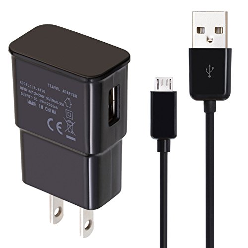 For Samsung Galaxy Avant SM-G386TNew Black Home Wall Travel Charger + Data Cable
