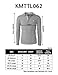 H2H Men's Casual Long Sleeve Tops V-Neck With Buttons Pullover Brown US L/Asia XL (KMTTL062)
