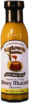 Kozlowski Farms Honey Mustard Dressing, Sweet and Tangy, 10.0-Ounce (Pack of 6)