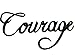 Courage Word Metal Wall Art Home Decor