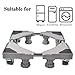 LUCKUP Washing Machine Stand Adjustable Dolly with 4 Locking Rubber Swivel Wheels and 8 Strong Feet Movable Refrigerator Base Laundry Pedestal for Washer, Dryer and Fridge, Grey