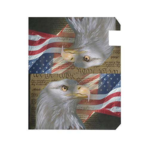AUUXVA CUTEXL Magnetic Mailbox Covers Vintage American Flag Bald Eagle Mailbox Letter Post Box Cover Wrap Garden Yard Home Decor Standard Size 20.7"x18.03" - Thumbnail 2