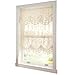 Allison Balloon Lace Curtain and Valance, Ivory, Machine Washable